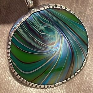 Vintage Sterling Silver Art Pendant